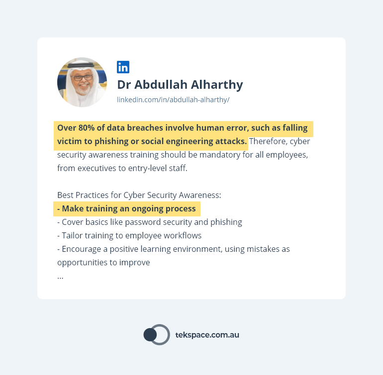 LinkedIn Post: Abdullah Alharthy