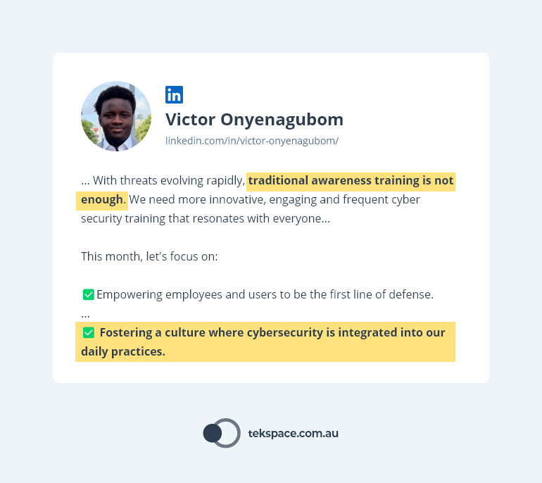 LinkedIn Post: Victor Onyenagubom